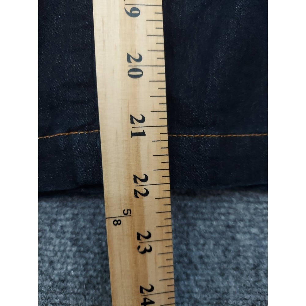 Joan Rivers Denim Jacket Womens XS Blue Dark Wash Gold Buttons Jean Stretch - Picture 10 of 11